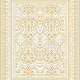 Ultra Soft Area Rug, Non Slip, Stain Resistant, Washable Area Rugs for Living Room, Bedroom, Modern Boho Geometric Rug with Tan Diamond Motifs and Delicate Outline(Beige)