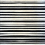 Ultra Soft Area Rug, Non Slip, Stain Resistant, Washable Area Rugs for Living Room, Bedroom, Monochrome Linear Layered Rug with Bold Black and White Contrast Stripes(Black)