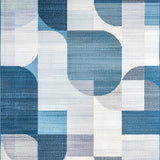 Ultra Soft Area Rug, Non Slip, Stain Resistant, Washable Area Rugs for Living Room, Bedroom, Chic Abstract Soft Surface Design(Blue)