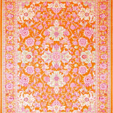 Ultra Soft Area Rug, Non Slip, Stain Resistant, Washable Area Rugs for Living Room, Bedroom, Elegant Earthy Tones Blossom(Orange)