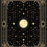 Ultra Soft Area Rug, Non Slip, Stain Resistant, Washable Area Rugs for Living Room, Bedroom, Haunting Black and White Medallion(Black)