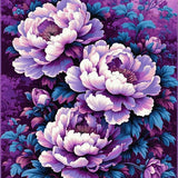 Ultra Soft Area Rug, Non Slip, Stain Resistant, Washable Area Rugs for Living Room, Bedroom, Chic Contemporary Floral Touch(Purple)