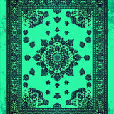 Ultra Soft Area Rug, Non Slip, Stain Resistant, Washable Area Rugs for Living Room, Bedroom, Green and Turquoise Meditation Space Easy Care Carpet(Blue)