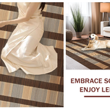 Ultra Soft Area Rug, Non Slip, Stain Resistant, Washable Area Rugs for Living Room, Bedroom, Sleek Modern Zebra Motif(Brown)