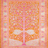 Ultra Soft Area Rug, Non Slip, Stain Resistant, Washable Area Rugs for Living Room, Bedroom, Sophisticated Retro Floral Composition(Orange)