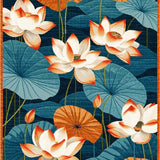 Ultra Soft Area Rug, Non Slip, Stain Resistant, Washable Area Rugs for Living Room, Bedroom, Sunny Tropical Garden Aesthetic(Orange)
