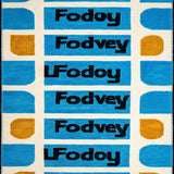 Chic Monochrome Quirky Text Design(Blue)