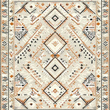 Contemporary Abstract Tiled Motif(Beige)