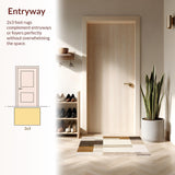 Modern Beige Area Geometric Patchwork Design Stylish Home Decor B(Beige)