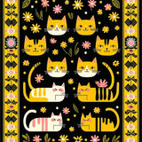 Ultra Soft Area Rug, Non Slip, Stain Resistant, Washable Area Rugs for Living Room, Bedroom, Serene Cozy Cat-Inspired Decoration(Black)