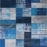 Eclectic Patchwork Geometric Fusion(Blue)