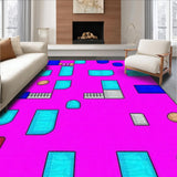 Ultra Soft Area Rug, Non Slip, Stain Resistant, Washable Area Rugs for Living Room, Bedroom, Charming Floral Pastel Fantasy(Pink)