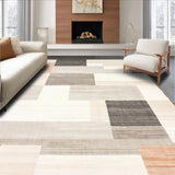 Ultra Soft Area Rug, Non Slip, Stain Resistant, Washable Area Rugs for Living Room, Bedroom, Stylish Cream Geometric Accent(Beige)