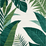 Ultra Soft Area Rug, Non Slip, Stain Resistant, Washable Area Rugs for Living Room, Bedroom, Vibrant Tropical Living Room Rug Washable Accent Piece(Green)