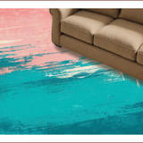 Ultra Soft Area Rug, Non Slip, Stain Resistant, Washable Area Rugs for Living Room, Bedroom, Vintage Ocean Pink Distressed Living Room Rug(Pink)
