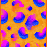 Ultra Soft Area Rug, Non Slip, Stain Resistant, Washable Area Rugs for Living Room, Bedroom, Bright Multicolor Fluid Design(Orange)