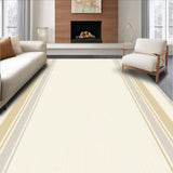 Elegant Cream & Beige Striped Area Modern Lines For Your Home(Beige)