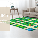 Ultra Soft Area Rug, Non Slip, Stain Resistant, Washable Area Rugs for Living Room, Bedroom, Imaginative Airport Play Mat for Kids' Bedroom(Green)
