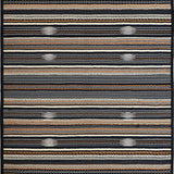 Ultra Soft Area Rug, Non Slip, Stain Resistant, Washable Area Rugs for Living Room, Bedroom, Minimalist Black and White Stripes(Black)