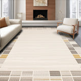 Beige Area Texture & Modern Geometric Border(Beige)