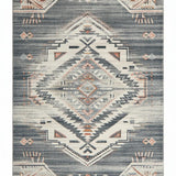 Ultra Soft Area Rug, Non Slip, Stain Resistant, Washable Area Rugs for Living Room, Bedroom, Elegant Distressed Vintage Motif(Gray)