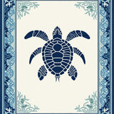 Ultra Soft Area Rug, Non Slip, Stain Resistant, Washable Area Rugs for Living Room, Bedroom, Playful Turtle Graphic Detail(White)
