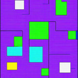 Ultra Soft Area Rug, Non Slip, Stain Resistant, Washable Area Rugs for Living Room, Bedroom, Vibrant Educational Tiled Design(Purple)