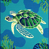 Ultra Soft Area Rug, Non Slip, Stain Resistant, Washable Area Rugs for Living Room, Bedroom, Whimsical Beachy Animal Design(Blue)