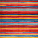 Ultra Soft Area Rug, Non Slip, Stain Resistant, Washable Area Rugs for Living Room, Bedroom, Dynamic Red-Blue Yellow Fusion(Red)