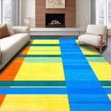Ultra Soft Area Rug, Non Slip, Stain Resistant, Washable Area Rugs for Living Room, Bedroom, Contemporary Bright Color Palette(Yellow)