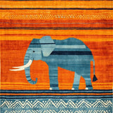 Ultra Soft Area Rug, Non Slip, Stain Resistant, Washable Area Rugs for Living Room, Bedroom, Vibrant Ethnic Patterned Floor Mat(Orange)