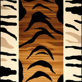 Ultra Soft Area Rug, Non Slip, Stain Resistant, Washable Area Rugs for Living Room, Bedroom, Exotic Tiger Print Washable Living Room Rug(Yellow)
