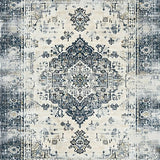 Ultra Soft Area Rug, Non Slip, Stain Resistant, Washable Area Rugs for Living Room, Bedroom, Cozy Earthy Toned Floral Design(Gray)