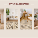 Ultra Soft Area Rug, Non Slip, Stain Resistant, Washable Area Rugs for Living Room, Bedroom, Versatile Indoor Medium Pile Meditation Rug(Beige)