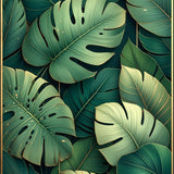 Vibrant Nature Inspired Floor Art(Green)