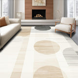 Abstract Linear Bands and Earthy Neutrals Design(Beige)