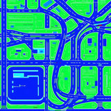 Brightly Colored Traffic Landscape(Green)