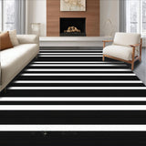 Stylish Earthy Tone Striped Accent(Black)