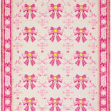 Ultra Soft Area Rug, Non Slip, Stain Resistant, Washable Area Rugs for Living Room, Bedroom, Chic Pastel Bow Aesthetic(Pink)
