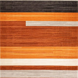 Ultra Soft Area Rug, Non Slip, Stain Resistant, Washable Area Rugs for Living Room, Bedroom, Modern Rustic Striped Decor(Brown)