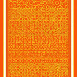 Ultra Soft Area Rug, Non Slip, Stain Resistant, Washable Area Rugs for Living Room, Bedroom, Engaging Round Alphabetical Delight(Orange)
