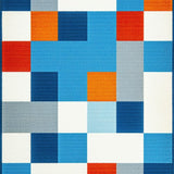Ultra Soft Area Rug, Non Slip, Stain Resistant, Washable Area Rugs for Living Room, Bedroom, Cheerful Geometric Play Space(Blue)