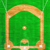 Vibrant Whimsical Baseball Diamond Decor(Green)