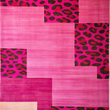 Ultra Soft Area Rug, Non Slip, Stain Resistant, Washable Area Rugs for Living Room, Bedroom, Vibrant Animal Print Door Mat Contemporary Home Decor(Pink)