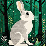 Charming Woodland Creature Print(Green)