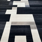 Ultra Soft Area Rug, Non Slip, Stain Resistant, Washable Area Rugs for Living Room, Bedroom, Striped Elegance Rug(Black)