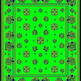 Ultra Soft Area Rug, Non Slip, Stain Resistant, Washable Area Rugs for Living Room, Bedroom, Rustic Multi-Color Clover Motif(Green)
