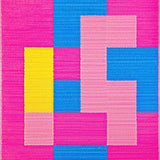 Ultra Soft Area Rug, Non Slip, Stain Resistant, Washable Area Rugs for Living Room, Bedroom, Whimsical Pink Geometric Play Surface(Pink)