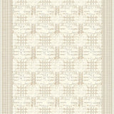 Minimalist Round Area with Interlaced Beige and(Beige)