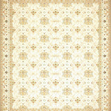 Refined Beige Area Featuring Intricate Floral and Geometric Motifs(Ivory)